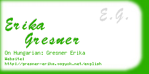 erika gresner business card